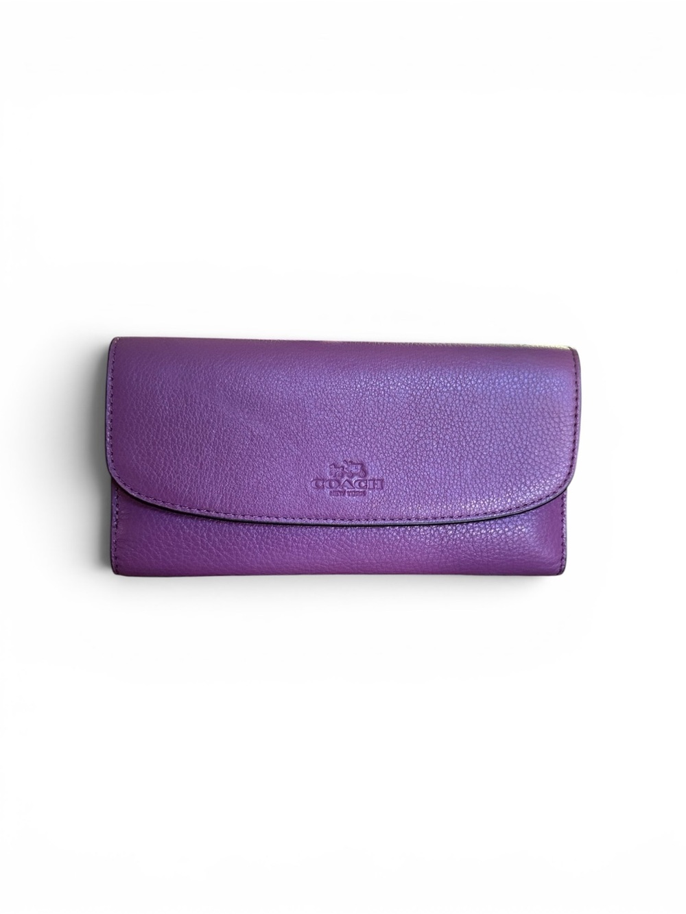 ✨ Coach Violet Purple Leather Continental Wallet NWT $250 MSRP